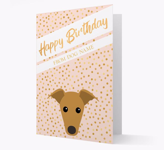 Personalised 'Happy Birthday' Gold Detail {breedFullName} Card